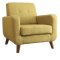 902482 Accent Chair Set of 2 in Yellow Fabric by Coaster