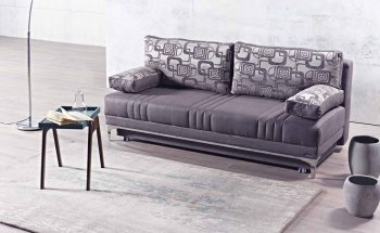 Europa Sofa Bed Convertible in Gray Fabric by Mobista [MTSB-Europa Gray]