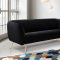 Harlow Sofa 685 in Black Velvet Fabric by Meridian w/Options