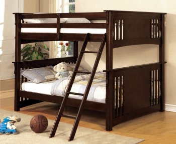 CM-BK603EXP Miami Full/Full Bunk Bed in Dark Walnut [FAKB-CM-BK603EXP Miami]