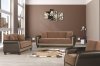 Proline Brown Sofa Bed in Fabric by Casamode w/Options