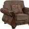 Thomasina Sofa CM6869 in Brown Fabric & Leatherette w/Options