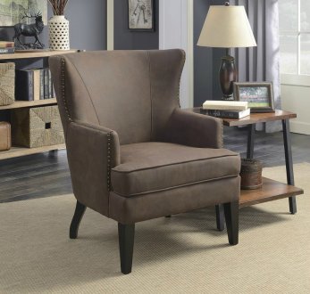 903817 Accent Chair Set of 2 in Brown Leatherette by Coaster