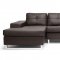 Corbin Sectional Sofa Brown Faux Leather by Wholesale Interiors