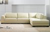 SF6573 Ivory Full Leather Modern Sectional Sofa by At Home USA