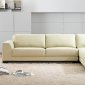 SF6573 Ivory Full Leather Modern Sectional Sofa by At Home USA