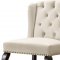 Suri Counter Stool 773 Set of 2 Cream Velvet Fabric by Meridian