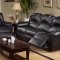 F6672 Motion Sofa Black Bonded Leather by Boss w/Options