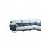 6311 Sectional Sofa in Light Grey & Blue Leather by ESF