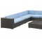 Palm Outdoor Patio Sectional 7Pc Set Choice of Color by Modway