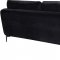 Poppy Sofa 690 in Black Velvet Fabric by Meridian w/Options