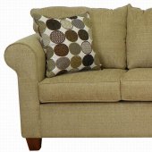 Honey Fabric Modern Sofa & Loveseat Set w/Options