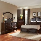 2126 Beaux Bedroom by Homelegance in Dark Cherry w/Options