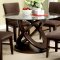 CM3773T Atwood I 5Pc Dinette Set in Dark Walnut w/Glass Top