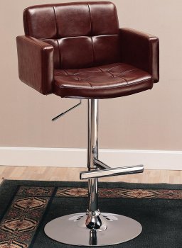 120348 Adjustable Bar Stool Set of 2 in Brown by Coaster [CRBA-120348]