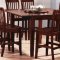 Cherry Finish Modern 7Pc Counter Height Dining Table w/Options