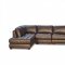 Mocca Top Grain Leather Modern Zen Sectional Sofa w/Options