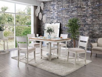 Brigid II 5Pc Counter Ht Dinette Set CM3858PT in Antique White [FADS-CM3858PT-Brigid II]