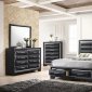 B140 Bedroom Set 5Pc in Black by FDF