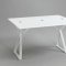 8719 Self-Storing Extension Sofa Table in White by Chintaly