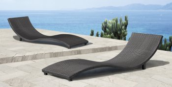 Black Weave Modern Outdoor Bathing Lounge [ZOUT-Sydney-701110]