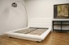 Celia Platform Bed in White Faux Leather by Wholesale Interiors