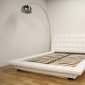 Celia Platform Bed in White Faux Leather by Wholesale Interiors