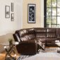 Lonna Recliner Sectional Sofa 53695 in Brown by Acme w/Options