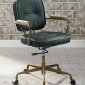 Siecross Office Chair 93171 in Emerald Top Grain Leather by Acme