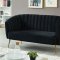 Dionne Loveseat CM5100BK in Black Flannelette w/Options