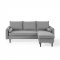 Revive Sectional Sofa in Light Gray Fabric by Modway