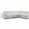 Madison Power Motion Sectional Sofa - White Leather by Whiteline