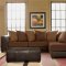 Dark Brown Scatter Back Sectional Sofa w/Microfiber Seats