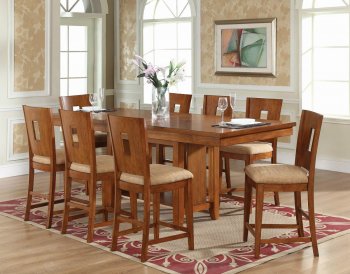 Light Cherry Finish Modern 5Pc Counter Dining Set w/Options [WDDS-40092-CT]