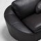 Black Leather Modern Sectional Sofa w/Coffee Table