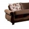 Meyra Sofa Bed in Brown Microfiber by Rain w/Optional Items