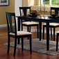 Black Finish 5 Pc Contemporary Dinette With Solid Wood Design