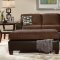 Two-Tone Brown Contemporary Living Room w/Cushioned Seats