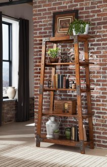 Holverson Bookcase 1715-12 in Rustic Acacia by Homelegance