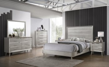 Ramon 5Pc Bedroom Set 222701 in Metallic Silver by Coaster [CRBS-222701-Ramon]