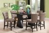 Effie Counter Height Table 5Pc Set by Acme w/Light Brown Chairs