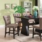 Effie Counter Height Table 5Pc Set by Acme w/Light Brown Chairs