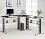 Black & Silver Two-Tone Modern Home Office Desk