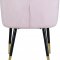 Louise Dining Chair 733 Set of 2 Pink Velvet Fabric by Meridian