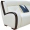 6028 Sectional Sofa in White Leather by ESF