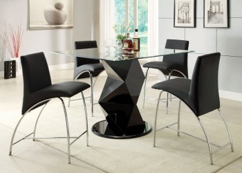 CM8335BK-PT Halava III Black 5Pc Counter Height Dinette Set [FADS-CM8335BK-PT Halava III]