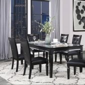 Allura 7Pc Dining Set 1916BK in Black by Homelegance w/Options