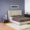 Favela Platform Bed in Beige Linen Fabric by Wholesale Interiors