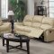 G795 Motion Sofa & Loveseat in Beige Bonded Leather by Glory