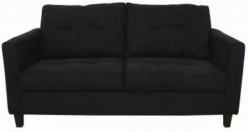 Black Fabric Modern Sofa & Loveseat Set w/Optional Items [PMS-5900-Black]